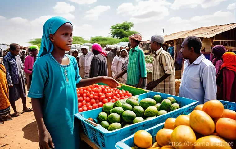 소말리아의 주요 농기구 - **Prompt 2: Modern Hope in Somali Agriculture**
"A dynamic, hopeful image showcasing the blend o... 소말리아의 주요 농기구 - **Prompt 2: Modern Hope in Somali Agriculture**
"A dynamic, hopeful image showcasing the blend o...