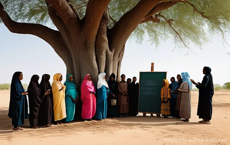 소말리아의 현대사 - **Prompt:** A vibrant and hopeful scene capturing Somalia's independence in 소말리아의 현대사 - **Prompt:** A vibrant and hopeful scene capturing Somalia's independence in